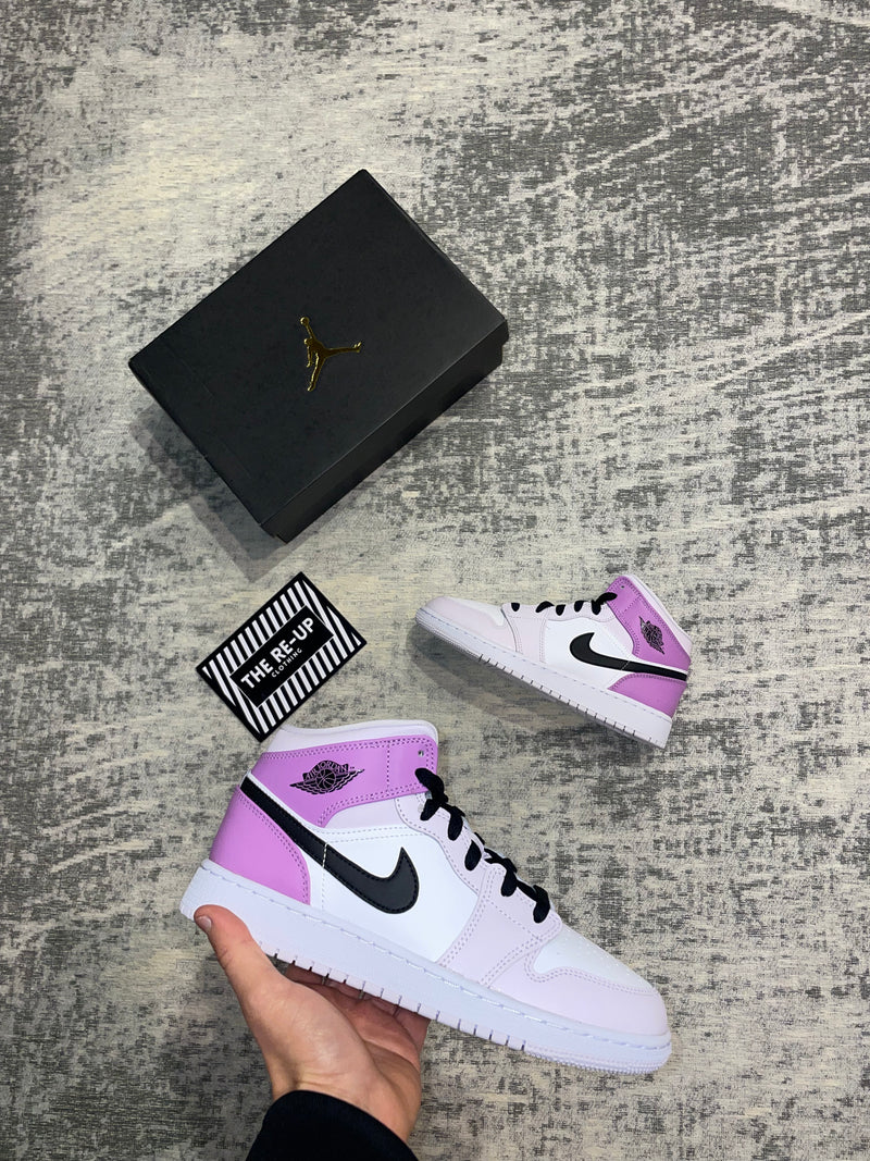 Air jordan 1 sales mid gs purple